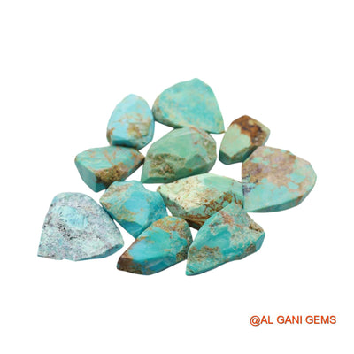 11 Pcs 155.00 Cts Natural Arizona Turquoise Loose Gemstone Fancy Rough Wholesale Lot 11X18X5 TO 22X26X6 MM TR-9