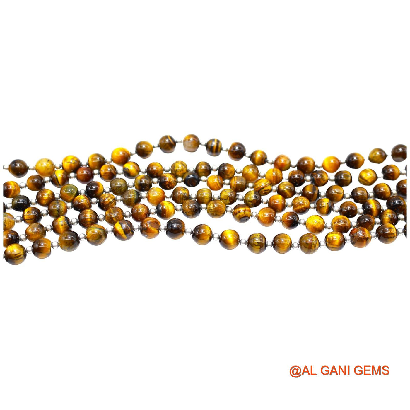 Natural Light Brown Tiger Eye Loose Strand 6 TO 7 MM Round Smooth Beads For Jewelry Craft 8" WB-10