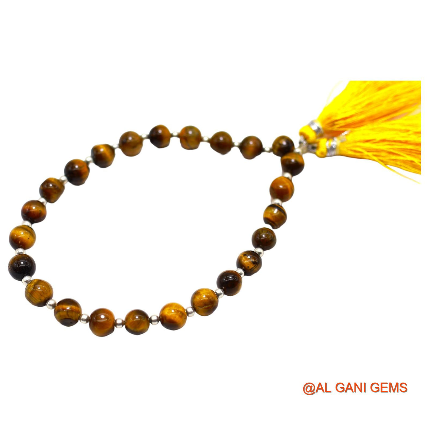 Natural Light Brown Tiger Eye Loose Strand 6 TO 7 MM Round Smooth Beads For Jewelry Craft 8" WB-10