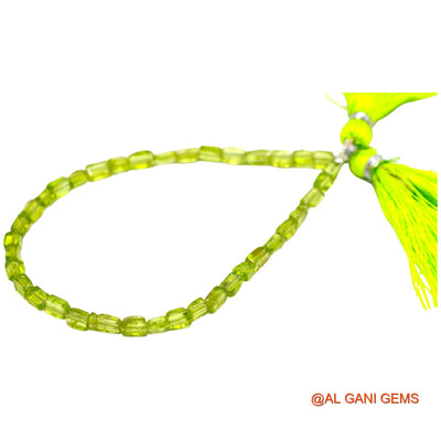 Natural Peridot Beads 3X5 TO 3X6 MM Smooth Fancy Light Green Loose Strand 8" For Healing WB-11