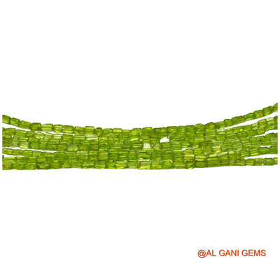 Natural Peridot Beads 3X5 TO 3X6 MM Smooth Fancy Light Green Loose Strand 8" For Healing WB-11