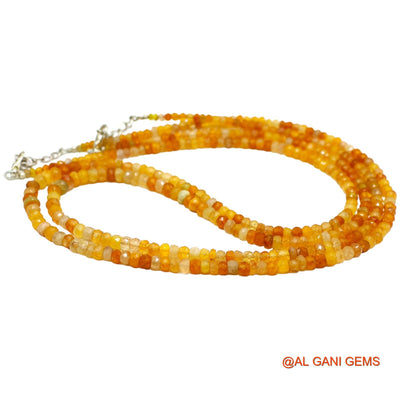 Round Faceted Multi Color Hessonite Beads Art Deco Handcrafted Necklace WB-16