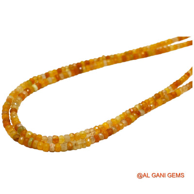 Round Faceted Multi Color Hessonite Beads Art Deco Handcrafted Necklace WB-16