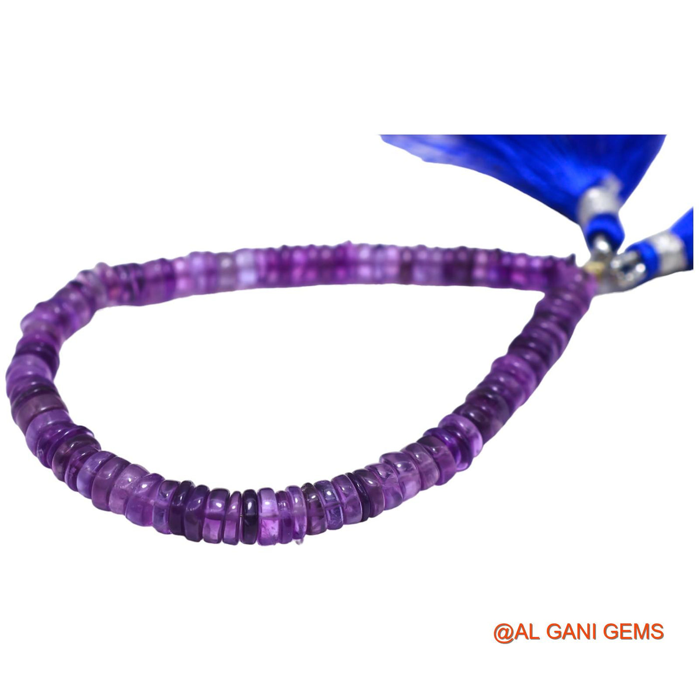 Round Smooth 4 TO 6 MM Beads Natural Purple Amethyst Gemstone Strands For Jewelry 8" WB-18