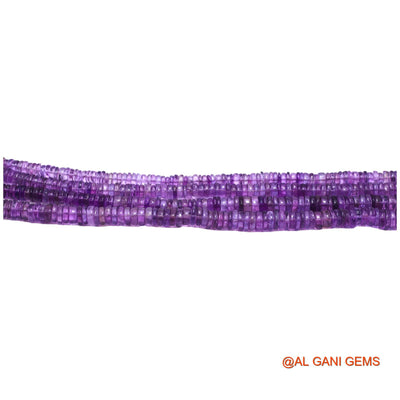 Round Smooth 4 TO 6 MM Beads Natural Purple Amethyst Gemstone Strands For Jewelry 8" WB-18