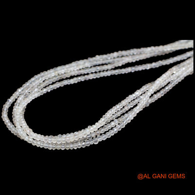 Smooth 2 TO 3 MM White Crystal Quartz Bead Round Boho Statement Necklace WB-33