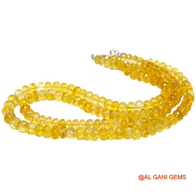Faceted Golden Rutile Beads Round Dainty Wedding Handmade Boho Necklace WB-42