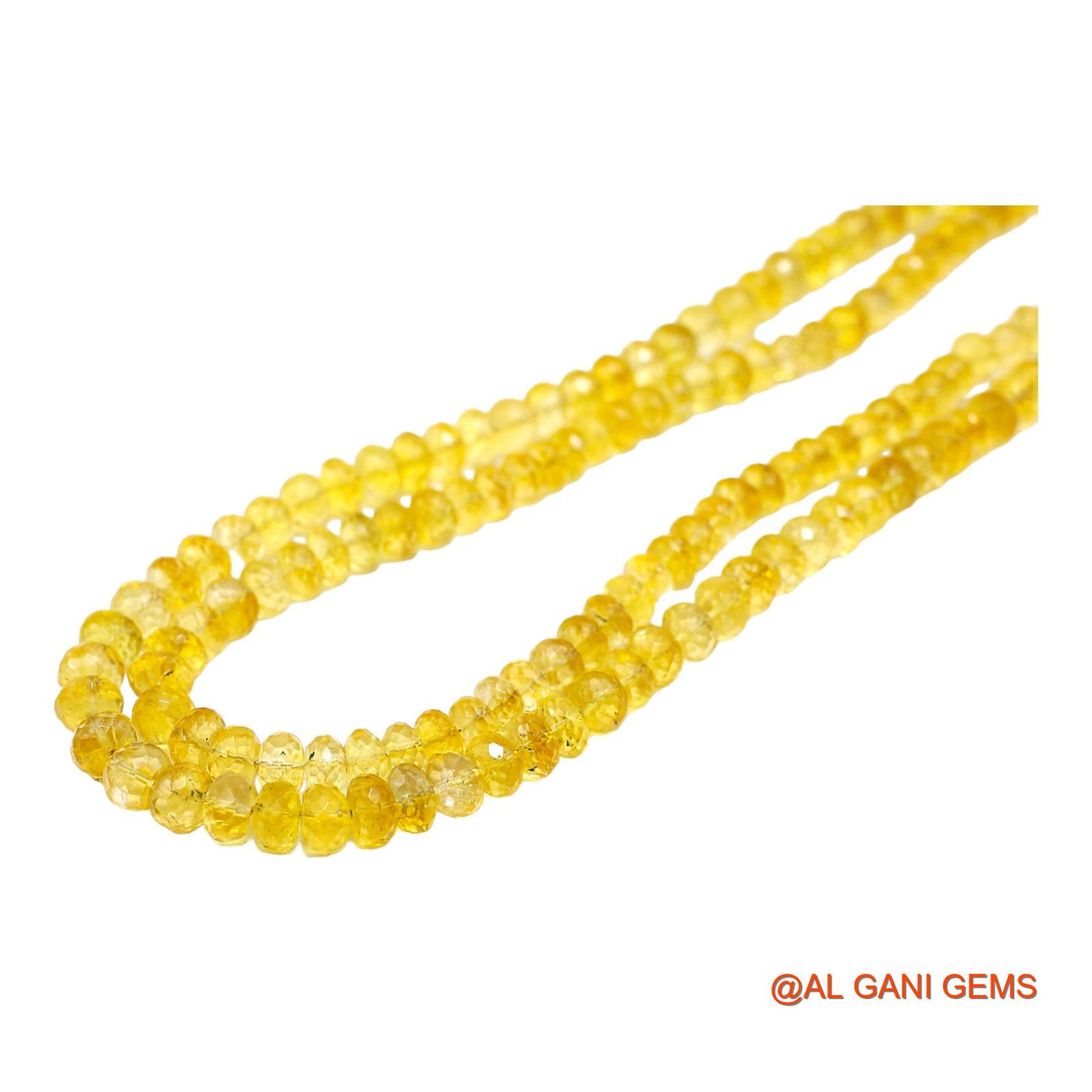 Faceted Golden Rutile Beads Round Dainty Wedding Handmade Boho Necklace WB-42