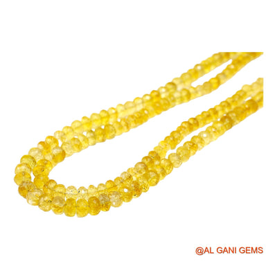 Faceted Golden Rutile Beads Round Dainty Wedding Handmade Boho Necklace WB-42