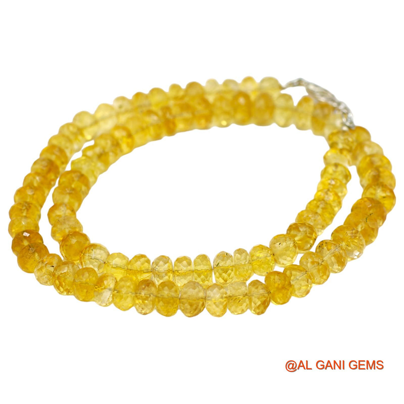 Faceted Golden Rutile Beads Round Dainty Wedding Handmade Boho Necklace WB-42