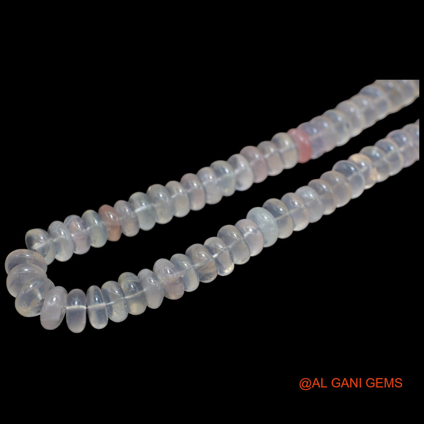 Smooth 11 MM Light Pink Rose Quartz Beads Round Dainty Daughter Necklace WB-43