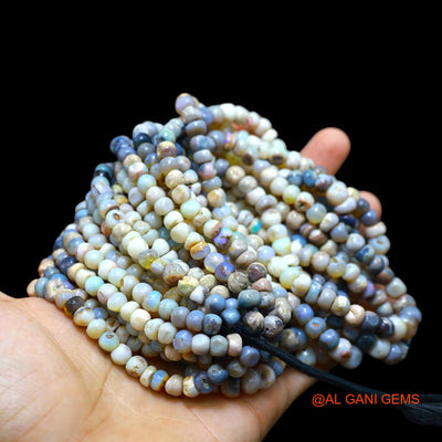 Rondelle Smooth Loose Beads Strand 5 TO 8 MM Multi Color Natural Opal Gemstone Handmade 16" WB-61