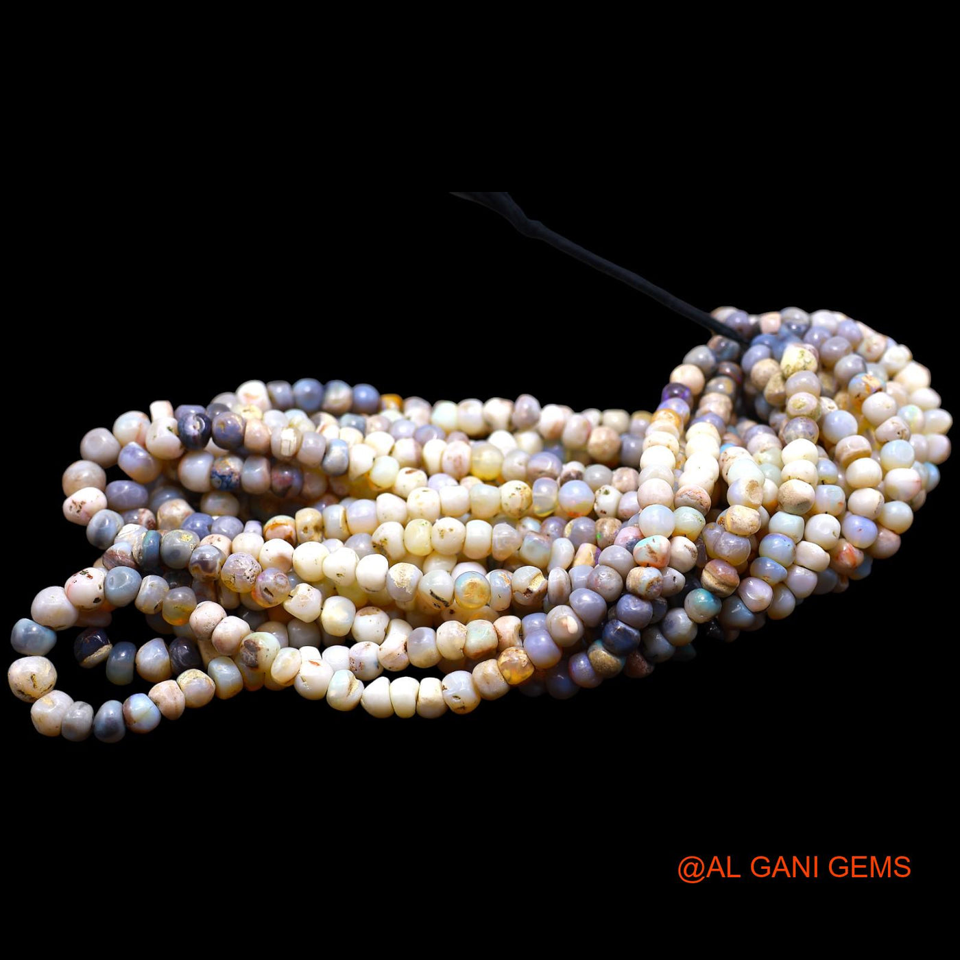 Rondelle Smooth Loose Beads Strand 5 TO 8 MM Multi Color Natural Opal Gemstone Handmade 16" WB-61