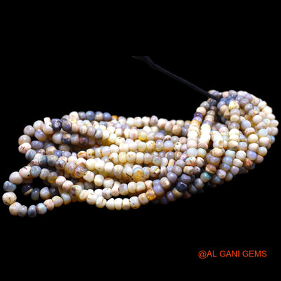 Rondelle Smooth Loose Beads Strand 5 TO 8 MM Multi Color Natural Opal Gemstone Handmade 16" WB-61