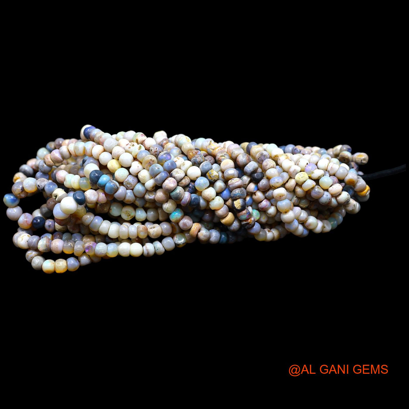 Rondelle Smooth Loose Beads Strand 5 TO 8 MM Multi Color Natural Opal Gemstone Handmade 16" WB-61