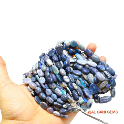 Fancy Smooth Loose Beads Strand For Jewelry Making 6X7 TO 12X6 MM Natural Multi Color Opal 16" WB-63