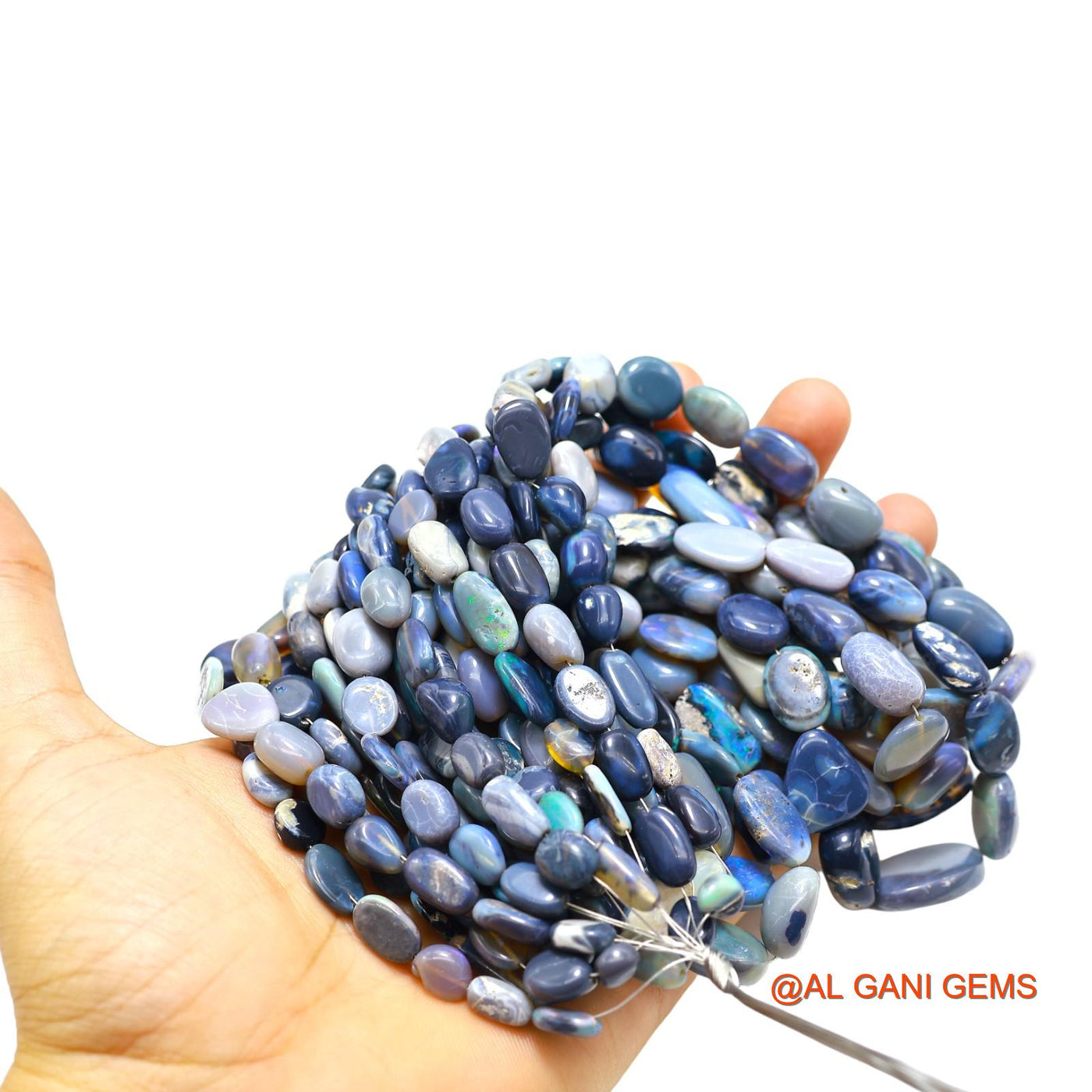 Natural Multi Color Opal Loose Strand 6X7 TO 12X6 MM Fancy Smooth Beads For Jewelry Craft 16" WB-63