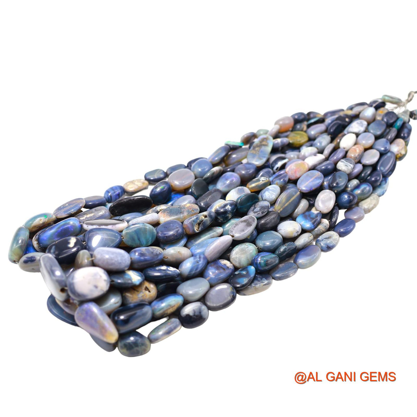 Natural Multi Color Opal Loose Strand 6X7 TO 12X6 MM Fancy Smooth Beads For Jewelry Craft 16" WB-63
