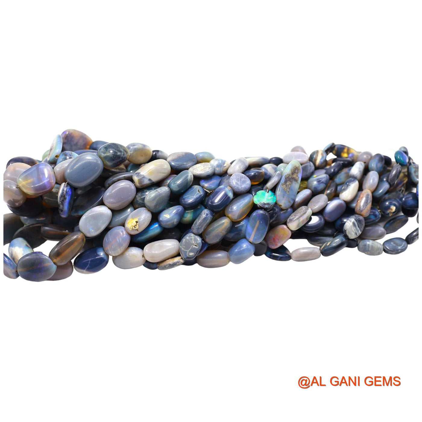 Natural Multi Color Opal Loose Strand 6X7 TO 12X6 MM Fancy Smooth Beads For Jewelry Craft 16" WB-63