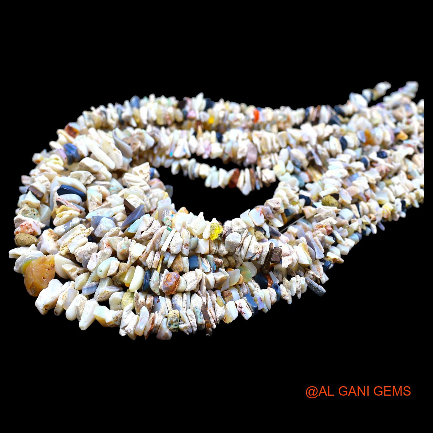 Handmade Natural Opal Gemstone 6X9 TO 8X26 MM Fancy Rough Multi Color Beads Loose Strand 16" WB-67