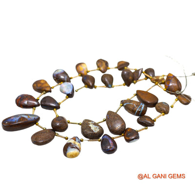 Pear Smooth Loose Beads Strand 8X12 TO 12X22 MM Multi Color Natural Opal Gemstone Handmade 8,10" WB-69