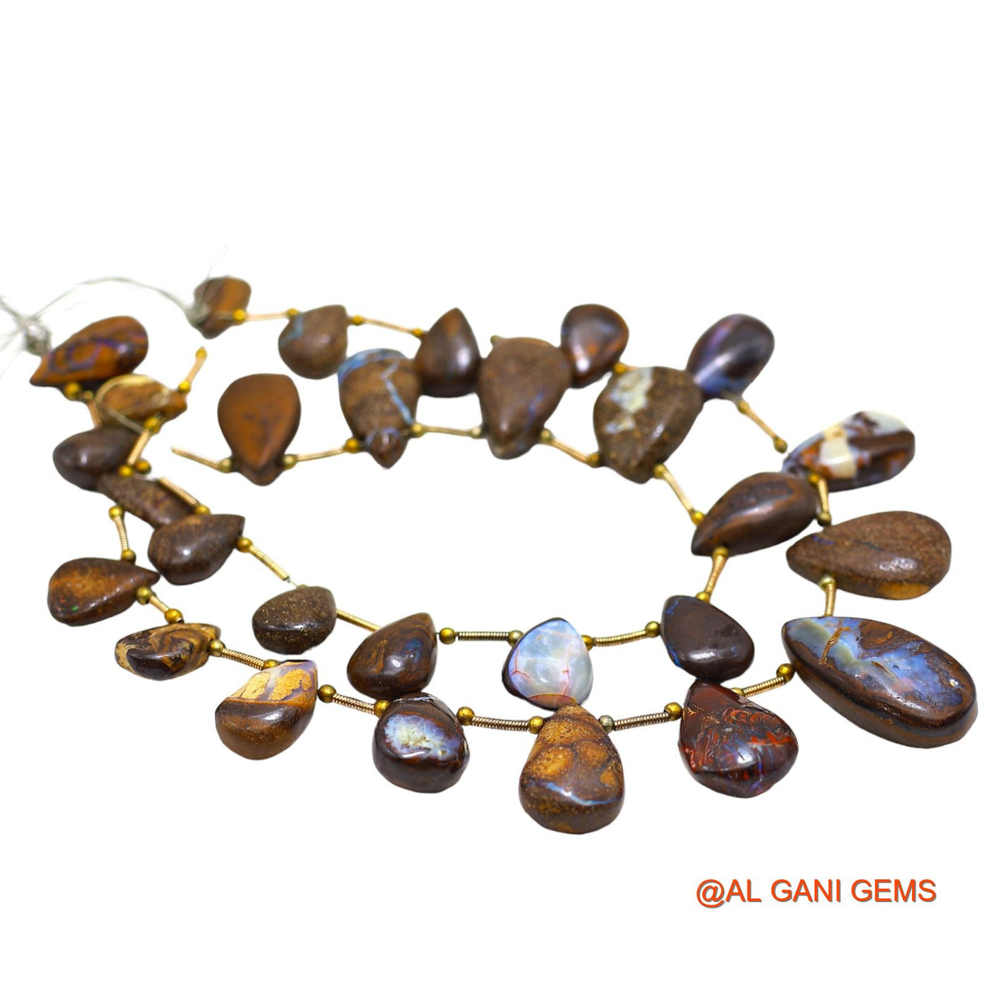 Pear Smooth Loose Beads Strand 8X12 TO 12X22 MM Multi Color Natural Opal Gemstone Handmade 8,10" WB-69