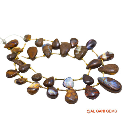 Pear Smooth Loose Beads Strand 8X12 TO 12X22 MM Multi Color Natural Opal Gemstone Handmade 8,10" WB-69