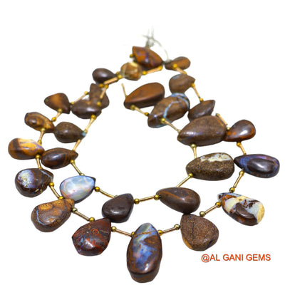 Pear Smooth Loose Beads Strand 8X12 TO 12X22 MM Multi Color Natural Opal Gemstone Handmade 8,10" WB-69