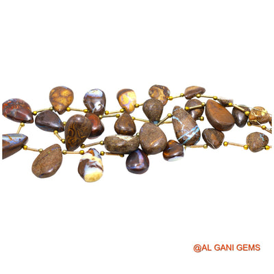 Pear Smooth Loose Beads Strand 8X12 TO 12X22 MM Multi Color Natural Opal Gemstone Handmade 8,10" WB-69