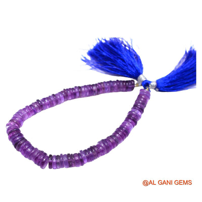 Natural Purple Amethyst Loose Strand 7 TO MM Round Smooth Beads For Jewelry Craft 8" WB-7